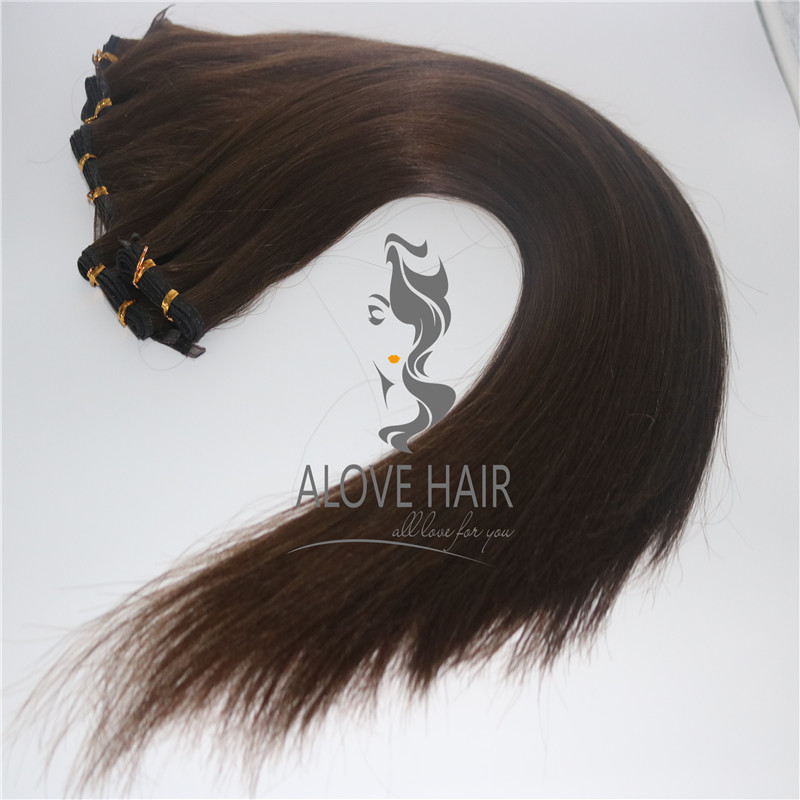 Wholesale flat weft hair extensions 